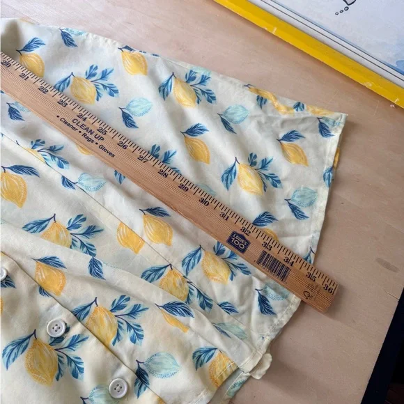 Marine Layre Belted Short Sleeve Mini Dress Lemons - Medium - Picture 7 of 10